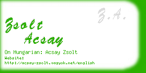 zsolt acsay business card